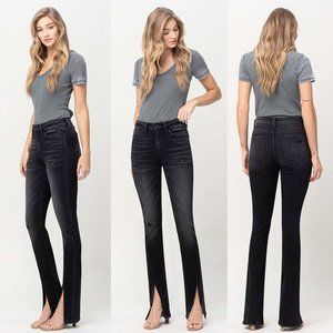 Gianna High Rise Slim with Slanted Slit